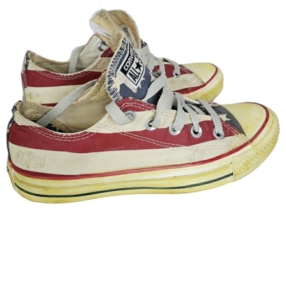 Converse Made to look dingy  American flag patriotic tennis shoes - Picture 4 of 10